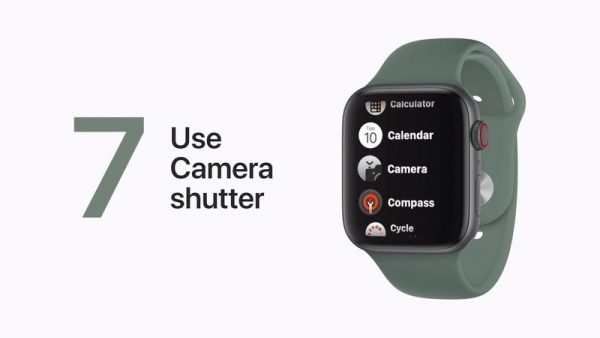 Sử dụng chức năng trên camera và hẹn giờ ở Apple Watch